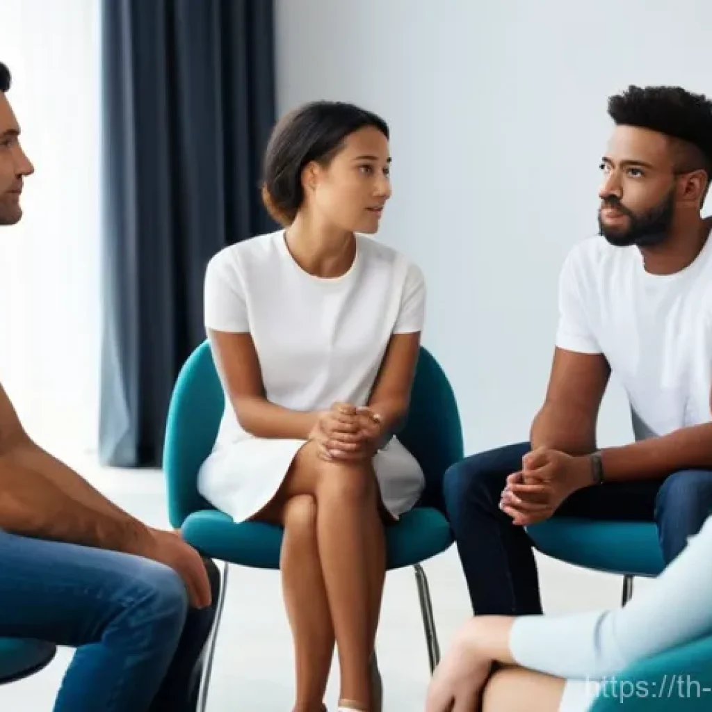 상담심리사로서 집단 상담 프로그램 기획법 - **Prompt 1: Empathetic Listening in a Diverse Group Therapy Session**
    "A vibrant, high-definitio...