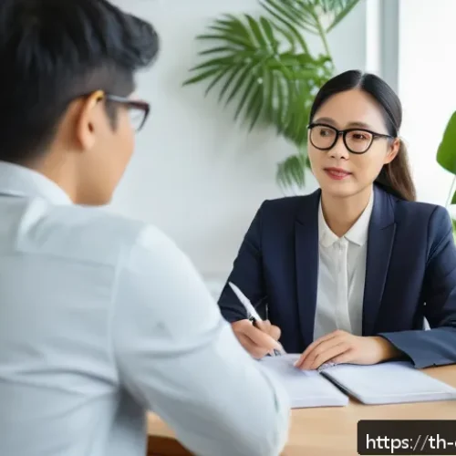 Home 32 상담심리사 연봉 수준 분석 - A professional Thai psychologist in a modern private clinic setting, wearing business casual attire ...